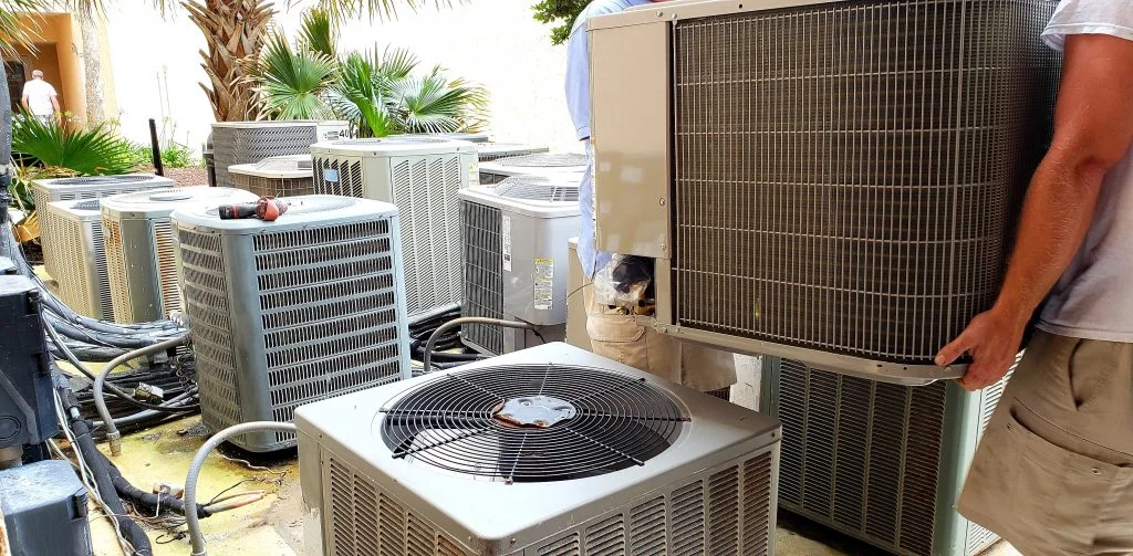 HVAC technician at work